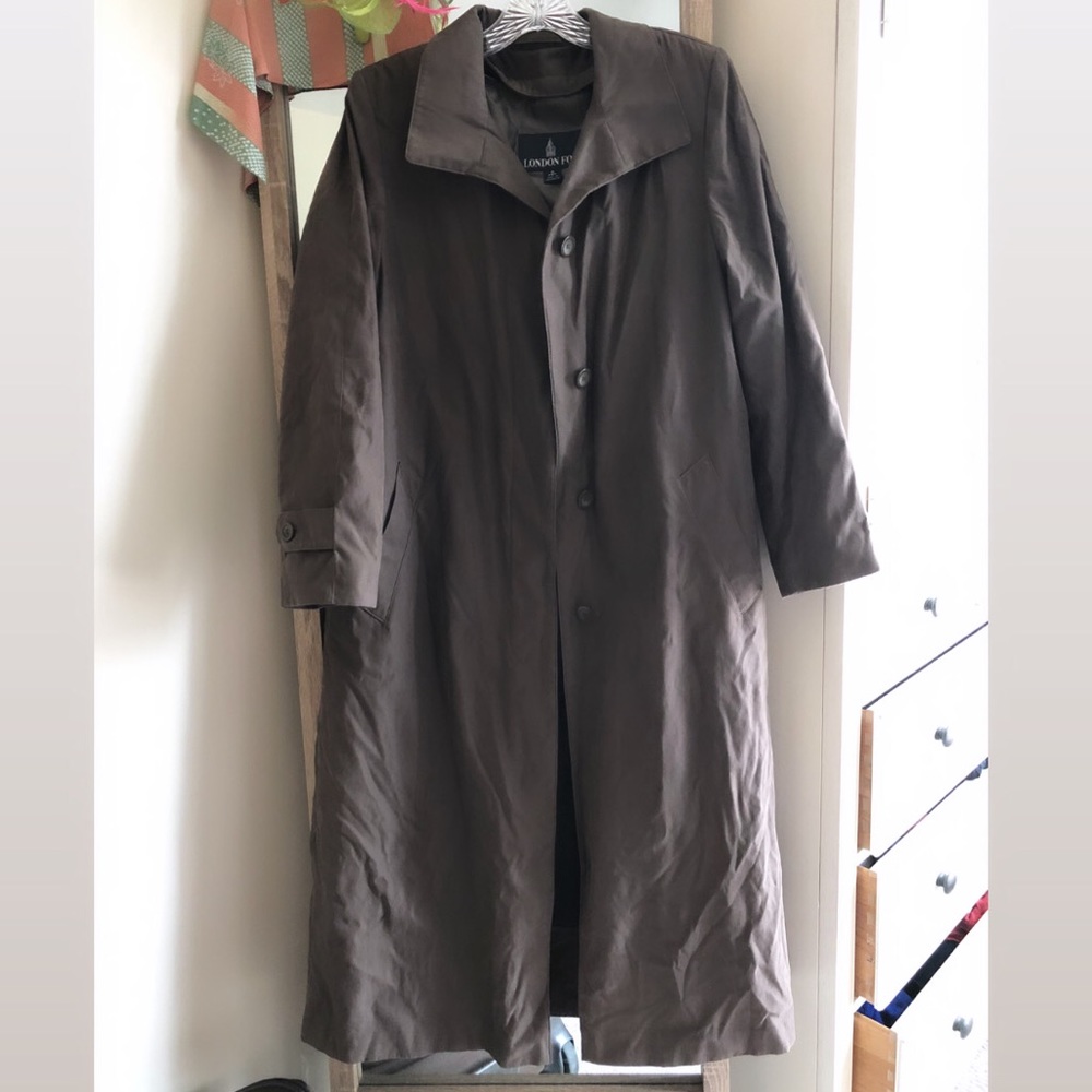 London Fog Womens Trench Coat, 6P,Removable Lining